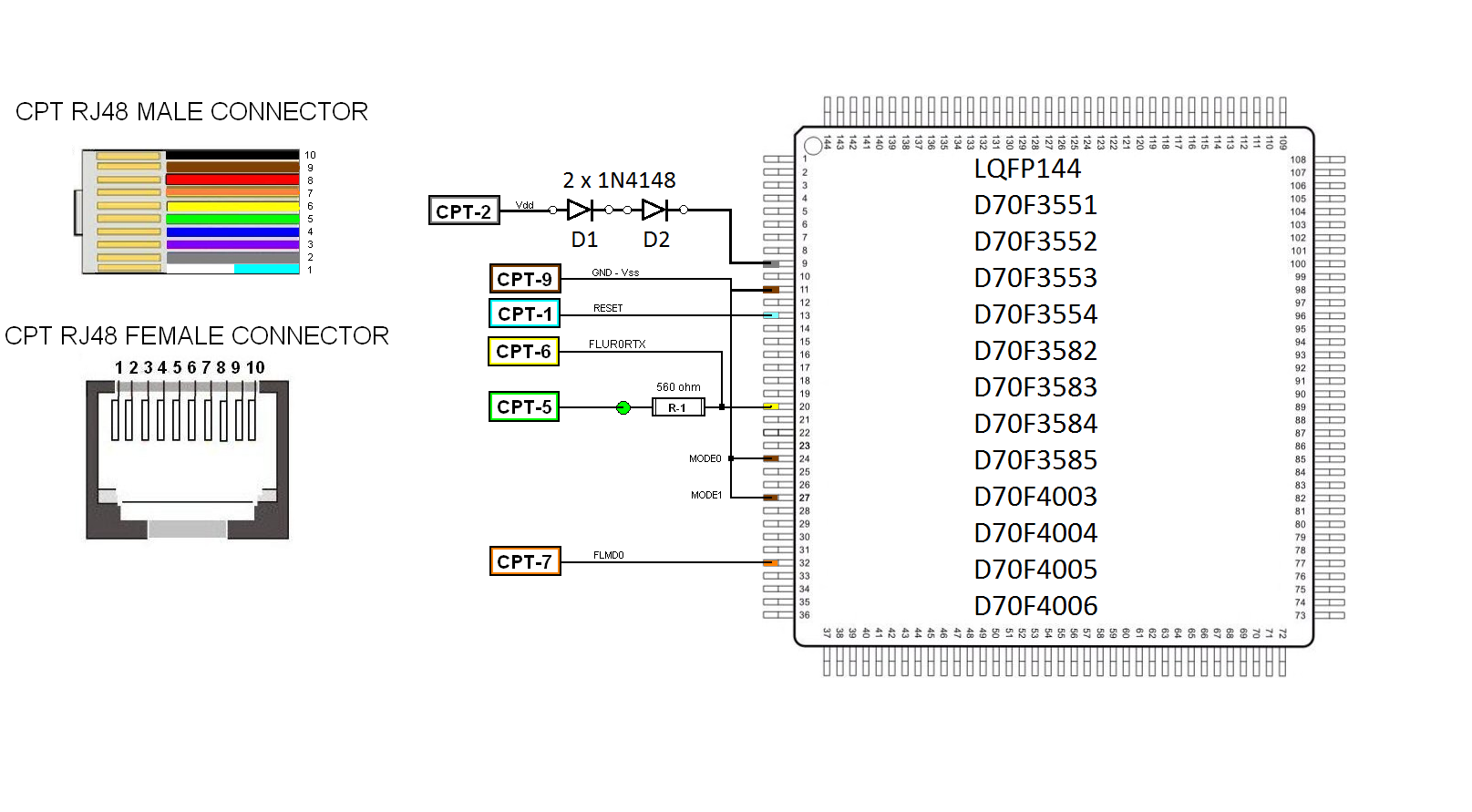 Smd схема подключения. RJ 48c распиновка. Rg48 распиновка. Rj48 распиновка разъема. Carprog a10 распиновка.